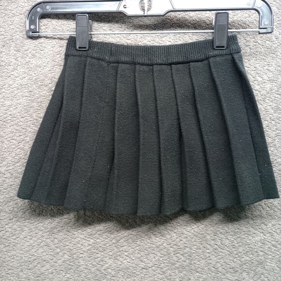Girls Black Toddler Pleated Knit Skirt 3T School Uniform Style - Picture 2 of 6